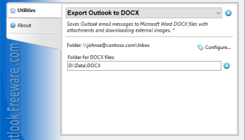 Export Outlook to DOCX screenshot