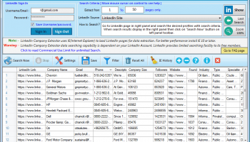 LinkedIn Company Extractor screenshot