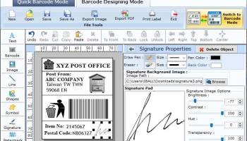 Post Office and Bank Barcode Software screenshot