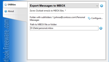 Export Messages to MBOX for Outlook screenshot