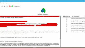 Antiplagiarism screenshot