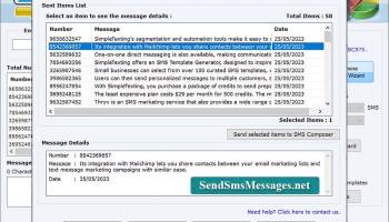 Bulk SMS for BlackBerry Mobile Software screenshot