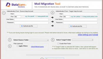 Datavare Mail Migration Tool screenshot