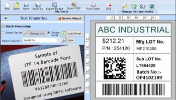 Industrial Barcode Generator screenshot