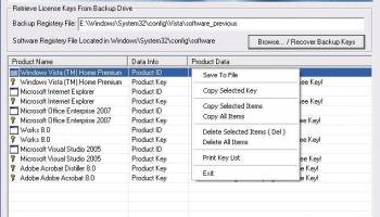 Backup Key Recovery screenshot