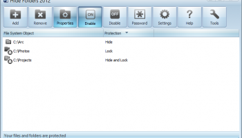 Hide Folders screenshot