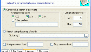 Paradox Password Recovery screenshot