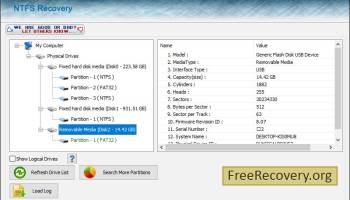 NTFS Recovery Software screenshot