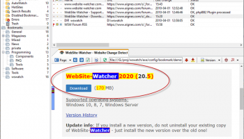 WebSite-Watcher 2010 screenshot