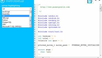 MetroTextual screenshot