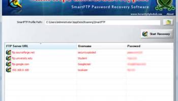 Password Decryptor for SmartFTP screenshot