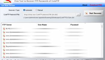 CuteFTP Password Decryptor screenshot