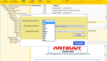 Thunderbird Converter screenshot