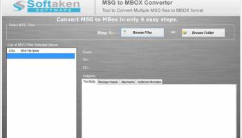 Softaken MSG to MBOX Converter screenshot