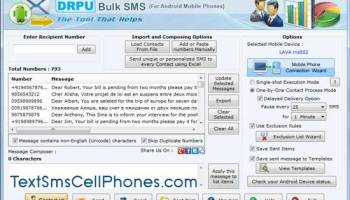 Android Text Messaging Program screenshot