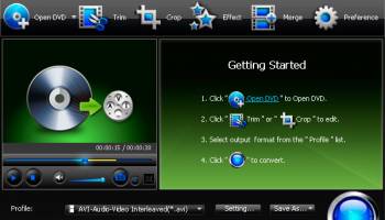 Bigasoft VOB to AVI Converter screenshot