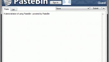 PasteBin screenshot