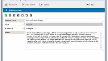 Ulinsoft Password Manager screenshot