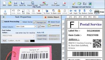 Post Office Barcode Labels Maker screenshot