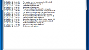 SimpleActivityLogger screenshot