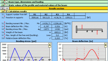 MITCalc Straight beams calculation screenshot
