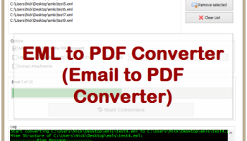 VeryUtils EML to PDF Converter screenshot