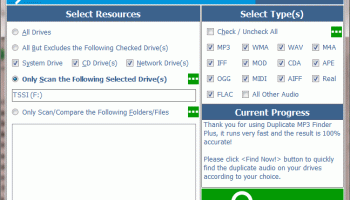 Duplicate MP3 Finder Plus screenshot