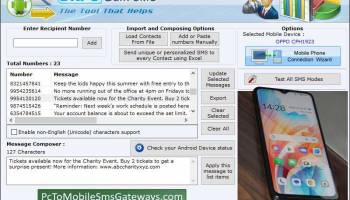 PC to Mobile Bulk SMS Software screenshot
