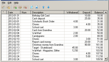 sCheckbook screenshot