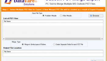 DataVare Outlook PST Merge Exprert screenshot