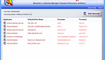 Password Decryptor of Windows Vault screenshot