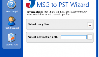 MSG to PST Wizard screenshot