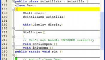 Scintilla screenshot