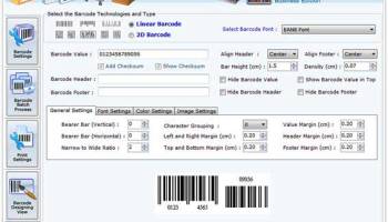 Retail Barcode Label Creator Software screenshot