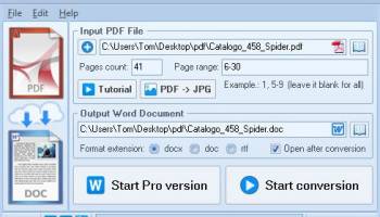 FM Free PDF To Word Converter screenshot