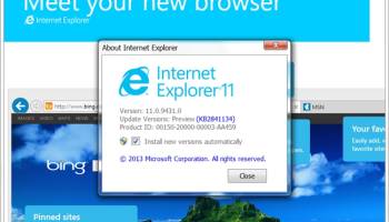 Internet Explorer 11 screenshot