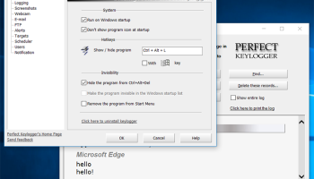 BlazingTools Perfect Keylogger screenshot