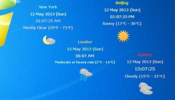 magayo World Time Weather (64-bit) screenshot