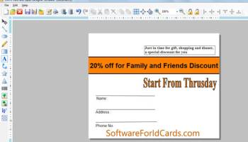 Software for Card Designing screenshot