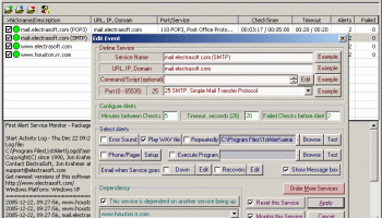 First Alert Service Monitor screenshot