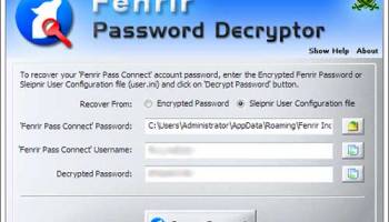 Fenrir Password Decryptor screenshot