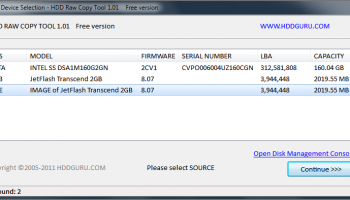 HDD Raw Copy Tool Portable screenshot