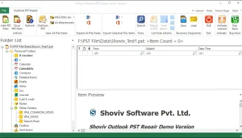 Shoviv PST Repair Tool screenshot