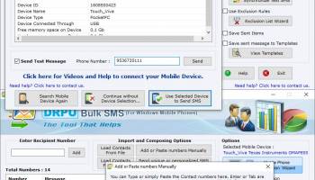 Online SMS screenshot
