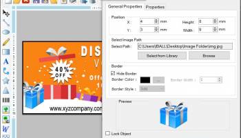 Card designing screenshot