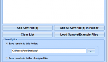 AZW3 To PDF Converter Software screenshot