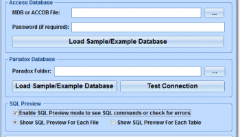 MS Access Tables To Paradox Converter Software screenshot