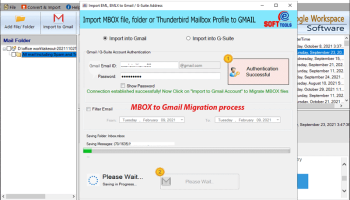 eSoftTools MBOX to Gmail Converter screenshot