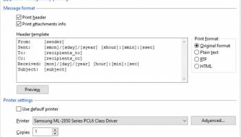 Print Message screenshot