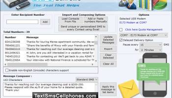 Bulk SMS Modem screenshot